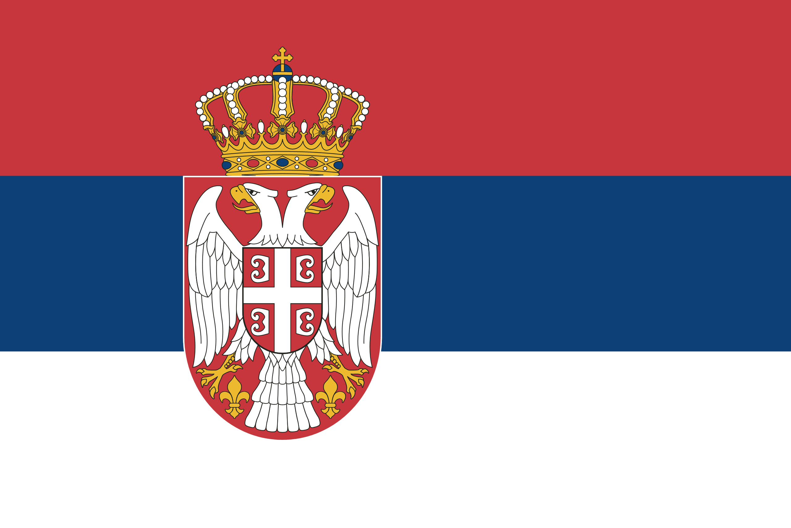 Σερβία Flag